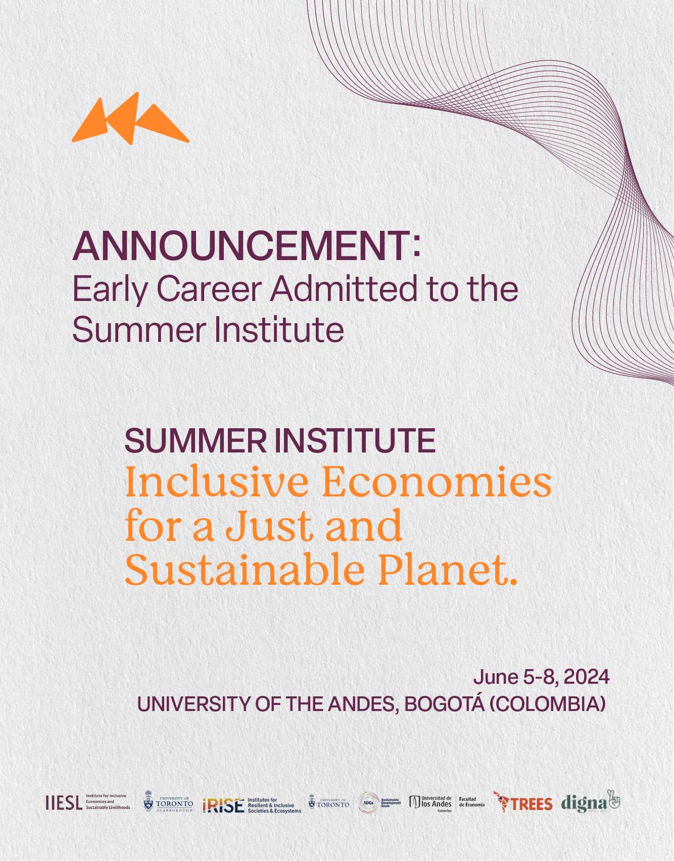 Announcement: Early Career Participants Admitted to the Summer Institute